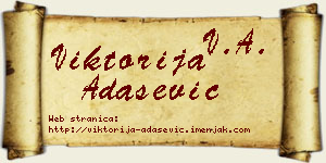 Viktorija Adašević vizit kartica